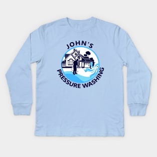 John's Pressure Washing Kids Long Sleeve T-Shirt